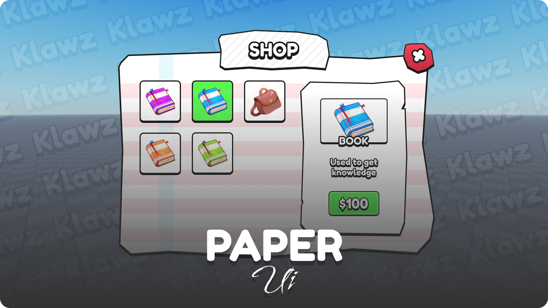 School Themed Shop Ui