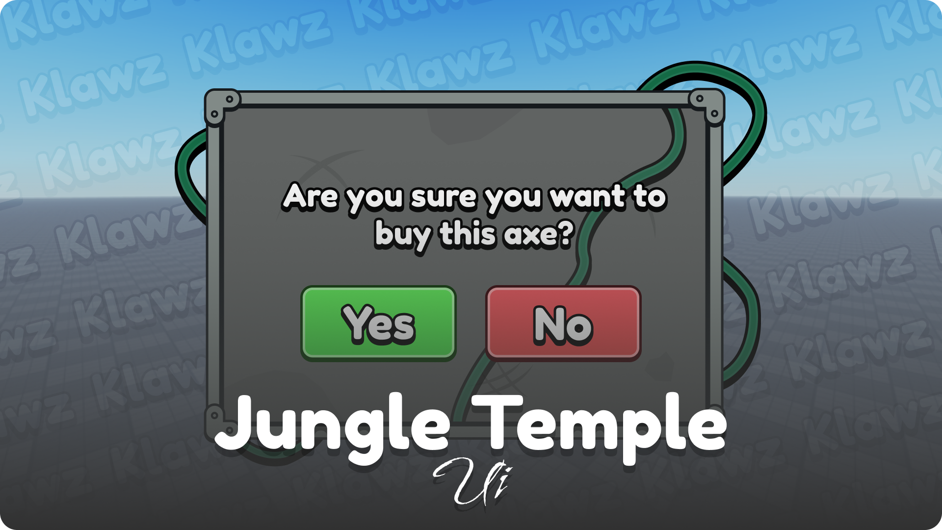 Jungle-Temple Themed Confirmation Ui
